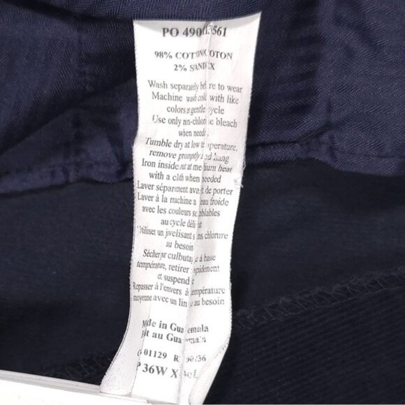 LAUREN RALPH LAUREN‎ Corduroy Pants Navy Marrow Wale Men’s Size 36x30 - Picture 10 of 10